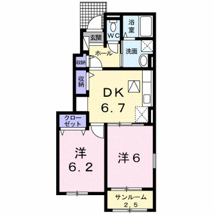 ベラ　ヴィスタ 101｜和歌山県有田郡有田川町大字庄(賃貸アパート2DK・1階・50.05㎡)の写真 その2