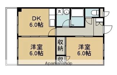 クレール 205｜鳥取県鳥取市吉成南町１丁目(賃貸マンション2DK・2階・45.10㎡)の写真 その2