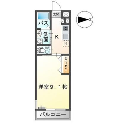 パン・リヴィエール 107 ｜ 鳥取県鳥取市大杙（賃貸アパート1K・1階・30.74㎡） その2