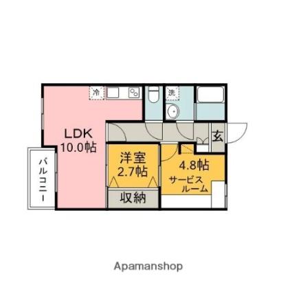 Ｌｉｅｎ大杙 203｜鳥取県鳥取市大杙(賃貸アパート1SLDK・2階・43.47㎡)の写真 その2