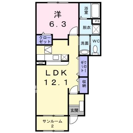 レジダンス・ホープ 101｜鳥取県鳥取市秋里(賃貸アパート1LDK・1階・48.58㎡)の写真 その2