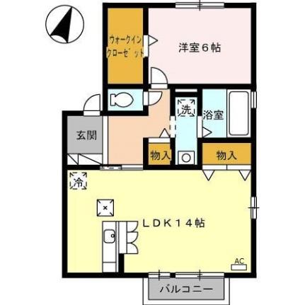 ピースヴォーン 201 ｜ 鳥取県鳥取市行徳３丁目（賃貸アパート1LDK・2階・53.76㎡） その2