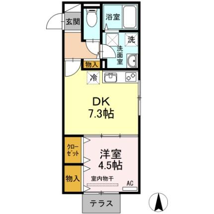 アミティエ 101｜鳥取県鳥取市西品治(賃貸アパート1DK・1階・33.67㎡)の写真 その2