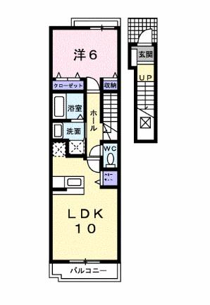 ヴィラ　ピース　Ａ 203 ｜ 島根県出雲市斐川町富村（賃貸アパート1LDK・2階・42.80㎡） その2