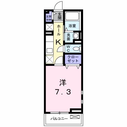 ツェントルム 201 ｜ 島根県松江市米子町（賃貸アパート1K・2階・26.23㎡） その2