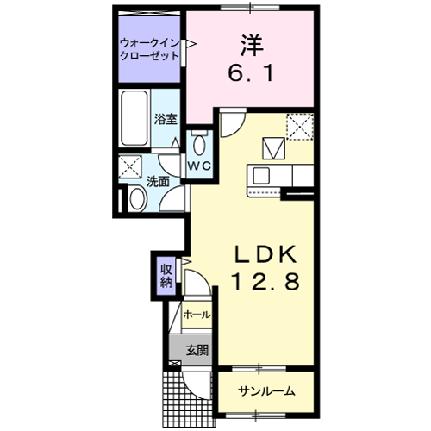 セレーノプラシードIV 103 ｜ 島根県雲南市木次町里方（賃貸アパート1LDK・1階・50.16㎡） その2