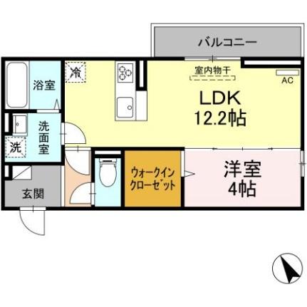 島根県松江市西津田６丁目(賃貸アパート1LDK・3階・41.85㎡)の写真 その2