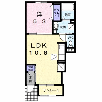 Ｊーシャモニー　スロープ　II 103｜島根県松江市坂本町(賃貸アパート1LDK・1階・40.07㎡)の写真 その2