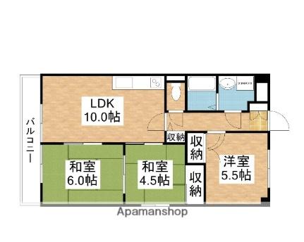 ネクスト倉田　東館 506｜岡山県岡山市中区倉田(賃貸マンション3LDK・5階・62.20㎡)の写真 その2