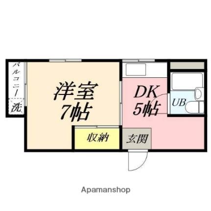 メゾン富士岡山 403｜岡山県岡山市北区幸町(賃貸マンション1DK・4階・26.40㎡)の写真 その2