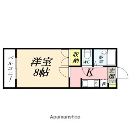 ベンハウス大元 202｜岡山県岡山市北区大元２丁目(賃貸マンション1K・2階・23.00㎡)の写真 その2