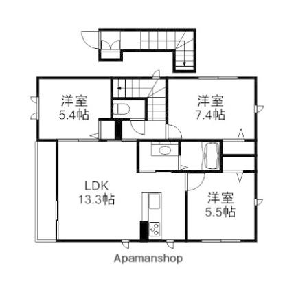 シャーメゾン・ルーエ 201｜岡山県岡山市南区大福(賃貸アパート3LDK・2階・73.69㎡)の写真 その2