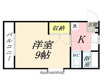 リトルハイム花尻　58号館 247｜岡山県岡山市北区東花尻(賃貸マンション1K・4階・24.49㎡)の写真 その2