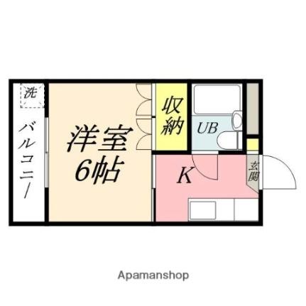 ブランシュ富士1 302｜岡山県岡山市中区西川原１丁目(賃貸マンション1K・3階・18.31㎡)の写真 その2