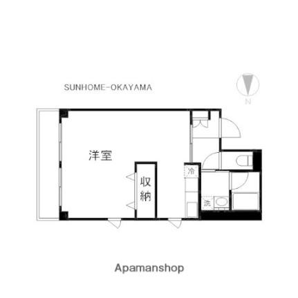 パティオ表町 602｜岡山県岡山市北区表町３丁目(賃貸マンション1R・6階・38.48㎡)の写真 その2