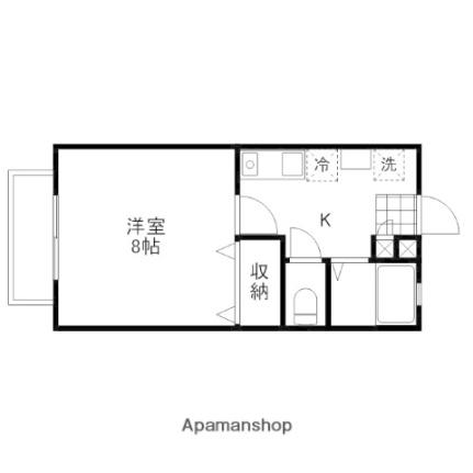 ベルクラント今 102｜岡山県岡山市北区今２丁目(賃貸アパート1K・1階・26.49㎡)の写真 その2