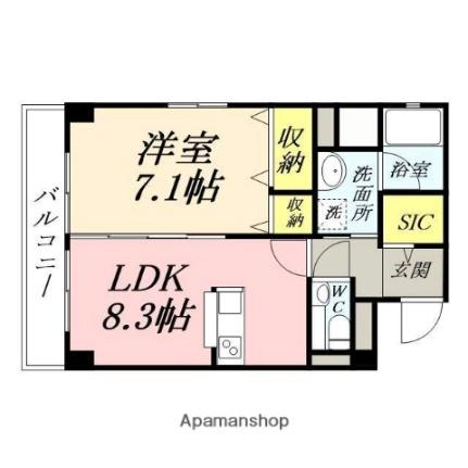 ハートフル医大西 601｜岡山県岡山市北区東古松１丁目(賃貸マンション1LDK・6階・41.11㎡)の写真 その2