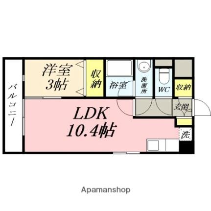 ラ・ホヤ・ハナクマ 101 ｜ 岡山県岡山市北区中仙道１丁目（賃貸マンション1LDK・1階・31.75㎡） その2