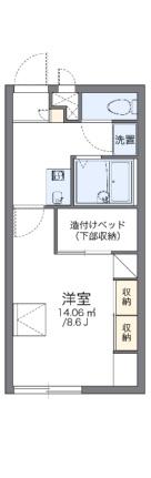 レオパレスファミーユ 206｜岡山県岡山市北区田中(賃貸アパート1K・2階・23.18㎡)の写真 その2