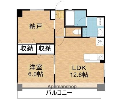 ピアホーム森下町 701｜岡山県岡山市中区森下町(賃貸マンション1SLDK・7階・55.12㎡)の写真 その2