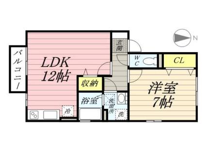 ロワジール　Ｂ棟 B101｜岡山県岡山市中区原尾島４丁目(賃貸アパート1LDK・1階・45.42㎡)の写真 その2