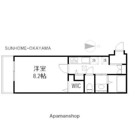 パティオ南方 205 ｜ 岡山県岡山市北区南方２丁目（賃貸アパート1K・2階・30.36㎡） その2