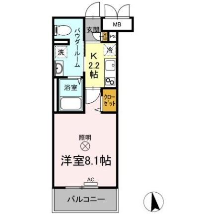 フォレスタ岡山医大南 103｜岡山県岡山市北区東古松５丁目(賃貸マンション1K・1階・26.87㎡)の写真 その2