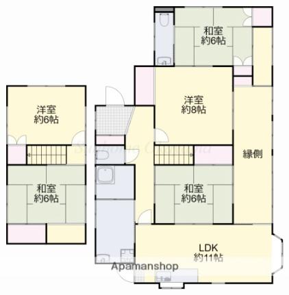 山陽団地小竹邸 ？ ｜ 岡山県赤磐市山陽１丁目（賃貸一戸建5LDK・2階・85.28㎡） その2