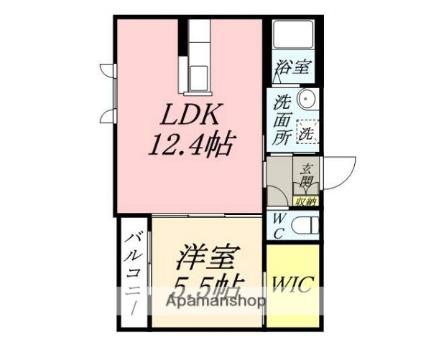 ラ・パルテール今在家 202｜岡山県岡山市中区今在家(賃貸アパート1LDK・2階・41.39㎡)の写真 その2