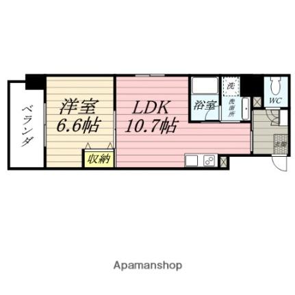 ソフィアＯＳＫ 601｜岡山県岡山市北区野田５丁目(賃貸マンション1LDK・6階・40.07㎡)の写真 その2