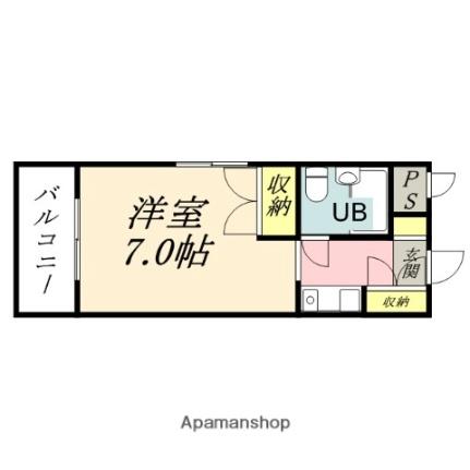 アルファ大供 207｜岡山県岡山市北区大供２丁目(賃貸マンション1R・2階・18.95㎡)の写真 その2