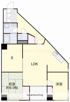 シティウエストコート 302｜岡山県岡山市南区東畦(賃貸マンション2SLDK・3階・73.90㎡)の写真 その2