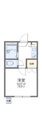 レオパレス中野第6 102｜岡山県岡山市北区十日市東町(賃貸アパート1K・1階・18.48㎡)の写真 その2