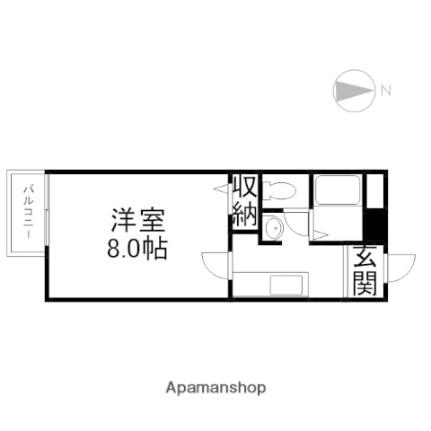 フォブールサウス 201｜岡山県岡山市北区今６丁目(賃貸アパート1K・2階・25.47㎡)の写真 その2