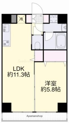 ピュアガーデン新保 303｜岡山県岡山市南区新保(賃貸マンション1LDK・3階・40.12㎡)の写真 その2