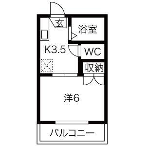 アルトハイデＩ 202｜岡山県岡山市北区津島福居２丁目(賃貸アパート1K・2階・19.46㎡)の写真 その2