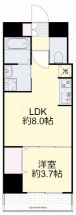 月光　大雲寺 803｜岡山県岡山市北区東中央町(賃貸マンション1LDK・8階・29.69㎡)の写真 その2