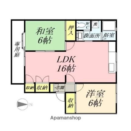 岡山県岡山市中区四御神（賃貸アパート3LDK・1階・60.45㎡） その2