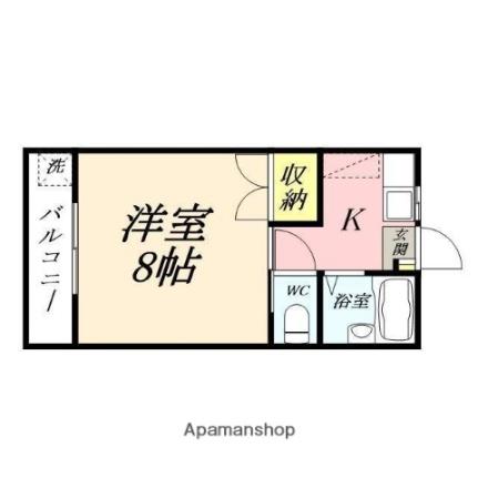 岡山県岡山市南区西市(賃貸マンション1K・3階・23.00㎡)の写真 その2