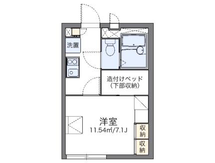 レオパレスバロン 208 ｜ 岡山県岡山市中区旭東町２丁目（賃貸アパート1K・2階・19.87㎡） その2