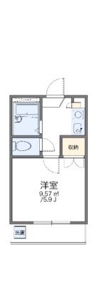 レオパレス中野第6 206｜岡山県岡山市北区十日市東町(賃貸アパート1K・2階・18.48㎡)の写真 その2