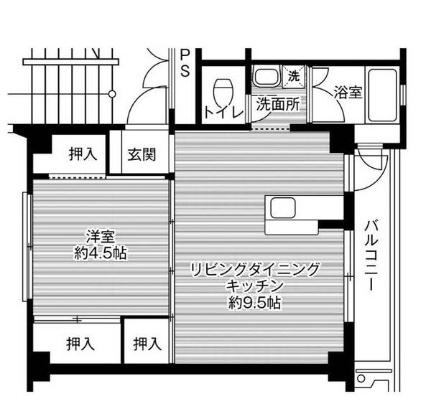 ビレッジハウス今保1号棟 0101｜岡山県岡山市北区今保(賃貸マンション1LDK・1階・33.51㎡)の写真 その2