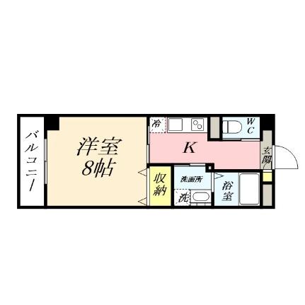 グラン　ソート　柳町 202｜岡山県岡山市北区柳町２丁目(賃貸マンション1K・2階・30.60㎡)の写真 その2