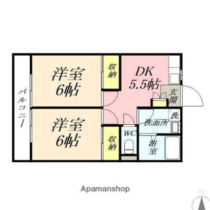 岡山県岡山市南区妹尾（賃貸アパート2K・2階・38.88㎡） その2