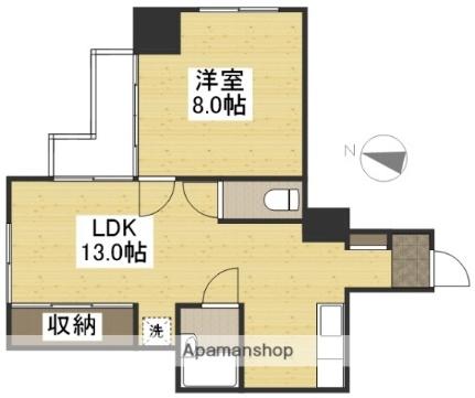 ウェーブレジデンス大供 407｜岡山県岡山市北区大供２丁目(賃貸マンション1LDK・4階・52.16㎡)の写真 その2