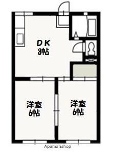 メゾン・ド・Ｙｕｋｉ 101｜岡山県岡山市北区田中(賃貸アパート2DK・1階・39.70㎡)の写真 その2