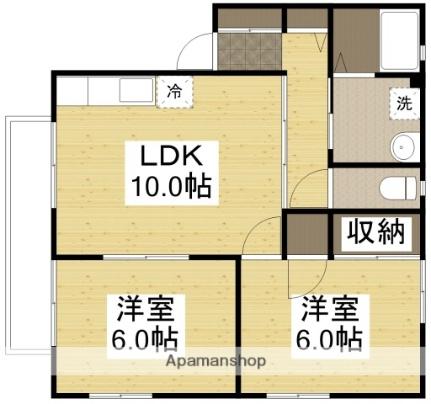 ファミール宮川Ｆ 101｜岡山県岡山市南区西市(賃貸アパート2LDK・1階・52.00㎡)の写真 その2