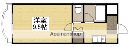 グランルームひまわり 402｜岡山県岡山市北区津島西坂２丁目(賃貸マンション1K・4階・24.90㎡)の写真 その2