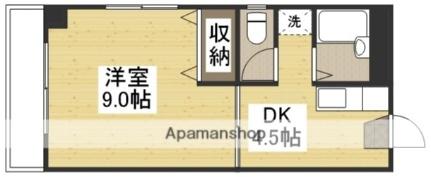 カーサ・ディオス 401 ｜ 岡山県岡山市北区奉還町４丁目（賃貸マンション1DK・4階・31.00㎡） その2