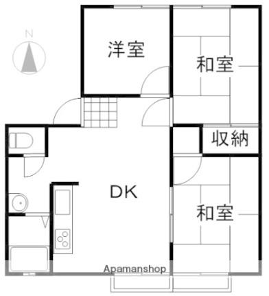 ベルメゾン西市Ｂ 101｜岡山県岡山市南区西市(賃貸アパート3DK・1階・41.90㎡)の写真 その2